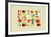 Coffee Shop Icons-cienpies-Framed Art Print