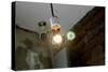 Coffee Shop Light Fixture West Village NYC-null-Stretched Canvas