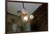 Coffee Shop Light Fixture West Village NYC-null-Framed Photo