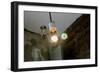 Coffee Shop Light Fixture West Village NYC-null-Framed Photo