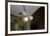 Coffee Shop Light Fixture West Village NYC-null-Framed Photo