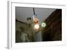 Coffee Shop Light Fixture West Village NYC-null-Framed Photo