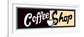 Coffee Shop Sign Or Banner-Bigelow Illustrations-Framed Art Print