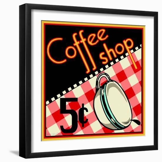 Coffee Shop-Kate Ward Thacker-Framed Premium Giclee Print