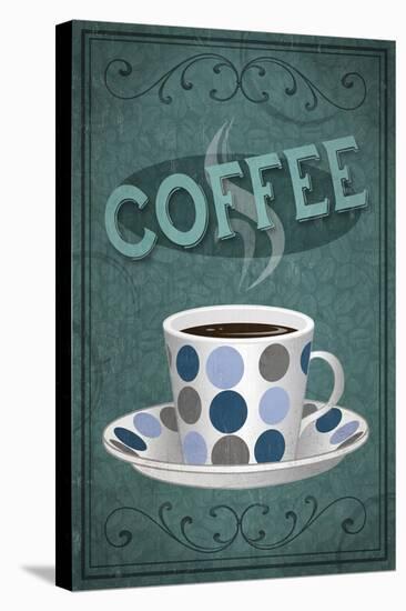 Coffee Sign-Lantern Press-Stretched Canvas
