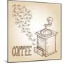 Coffee Sketch-cienpies-Mounted Premium Giclee Print