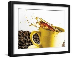 Coffee Spilling Out of a Cup-Dieter Heinemann-Framed Photographic Print