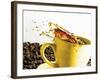 Coffee Spilling Out of a Cup-Dieter Heinemann-Framed Photographic Print