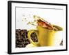 Coffee Spilling Out of a Cup-Dieter Heinemann-Framed Photographic Print