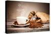 Coffee Still Life With Wooden Grinder-Jag_cz-Stretched Canvas