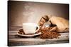Coffee Still Life With Wooden Grinder-Jag_cz-Stretched Canvas