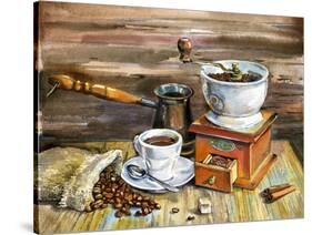 Coffee Still Life-yurchak alevtina-Stretched Canvas