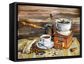 Coffee Still Life-yurchak alevtina-Framed Stretched Canvas