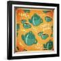 Coffee Tea Cups And Coffee Tea Pot-elfivetrov-Framed Art Print