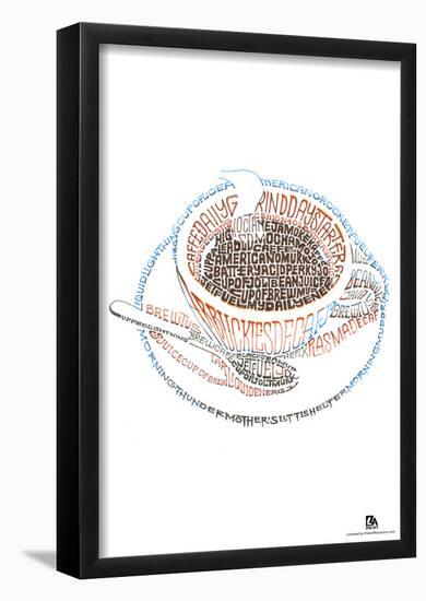 Coffee Text Poster-null-Framed Poster