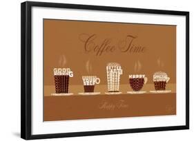 Coffee Time Happy Time-Dominique Vari-Framed Art Print