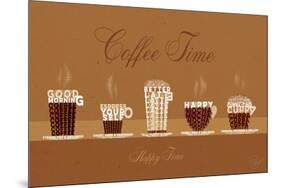Coffee Time Happy Time-Dominique Vari-Mounted Premium Giclee Print