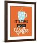 Coffee Time (Orange)-Genesis Duncan-Framed Art Print