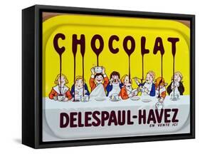 Coffee Tray Advertising 'Delespaul-Havez' Chocolate-null-Framed Stretched Canvas