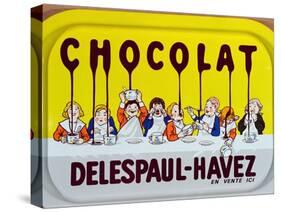 Coffee Tray Advertising 'Delespaul-Havez' Chocolate-null-Stretched Canvas