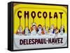 Coffee Tray Advertising 'Delespaul-Havez' Chocolate-null-Framed Stretched Canvas