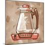 Coffee Warmer coral & brown-Larry Hunter-Mounted Giclee Print