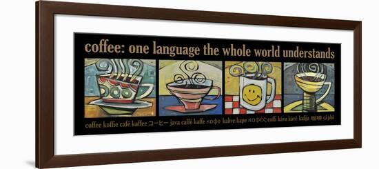 Coffee World Poster-Tim Nyberg-Framed Premium Giclee Print