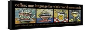 Coffee World Poster-Tim Nyberg-Framed Stretched Canvas