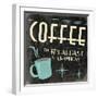 Coffee-Jace Grey-Framed Art Print