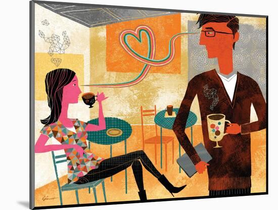 Coffeeshop Love-Richard Faust-Mounted Art Print