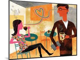 Coffeeshop Love-Richard Faust-Mounted Art Print