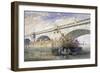 Coffer Dam Erected for Repairing the Pier of Blackfriars Bridge, London, C1870-Clarkson Stanfield-Framed Giclee Print