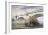 Coffer Dam Erected for Repairing the Pier of Blackfriars Bridge, London, C1870-Clarkson Stanfield-Framed Giclee Print