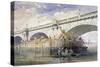 Coffer Dam Erected for Repairing the Pier of Blackfriars Bridge, London, C1870-Clarkson Stanfield-Stretched Canvas