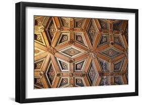 Coffered Wooden Ceiling in Golden Hall, Lapalisse Castle, Auvergne, Detail, France, 16th Century-null-Framed Giclee Print