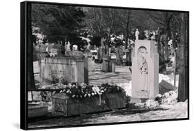 Coffin at Burial Site-David Kennerly-Framed Stretched Canvas
