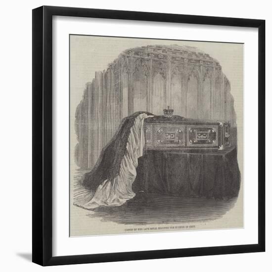 Coffin of Her Late Royal Highness the Duchess of Kent-null-Framed Giclee Print