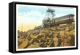 Cog Wheel Train, Pike's Peak, Colorado-null-Framed Stretched Canvas