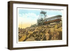 Cog Wheel Train, Pike's Peak, Colorado-null-Framed Art Print