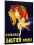 Cognac Gautier Freres Vintage French Poster-null-Mounted Art Print