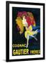 Cognac Gautier Promotional Poster - France-Lantern Press-Framed Art Print