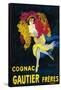 Cognac Gautier Promotional Poster - France-Lantern Press-Framed Stretched Canvas