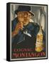 Cognac Montagon, 1920s French Advertising Poster-null-Framed Stretched Canvas