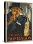 Cognac Montagon, 1920s French Advertising Poster-null-Stretched Canvas