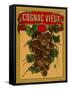 Cognac Vieux Label-null-Framed Stretched Canvas