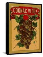 Cognac Vieux Label-null-Framed Stretched Canvas