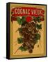 Cognac Vieux Label-null-Framed Stretched Canvas