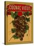 Cognac Vieux Label-null-Stretched Canvas