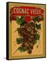 Cognac Vieux Label-null-Framed Stretched Canvas