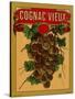 Cognac Vieux Label-null-Stretched Canvas